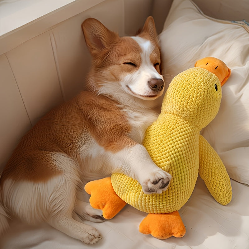 Brinquedo de pelúcia para cães com guinchos e cuidado suave, resistente a mordidas