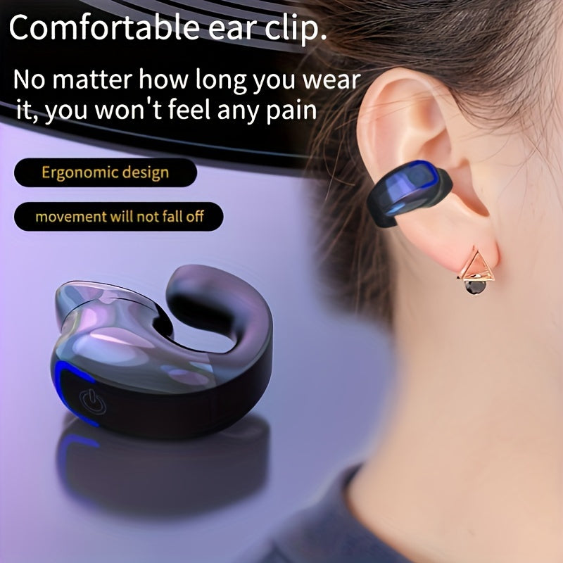 Fones de ouvido sem fio com Clipe de orelha aberto não intra auricular - Esportes Corrida Ciclismo
