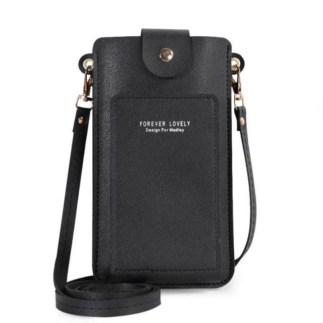 Bolsa feminina pequena de ombro crossbody, couro pu, bolsa de bolso para celular, bolsa para cartão, carteira, bolsa carteiro
