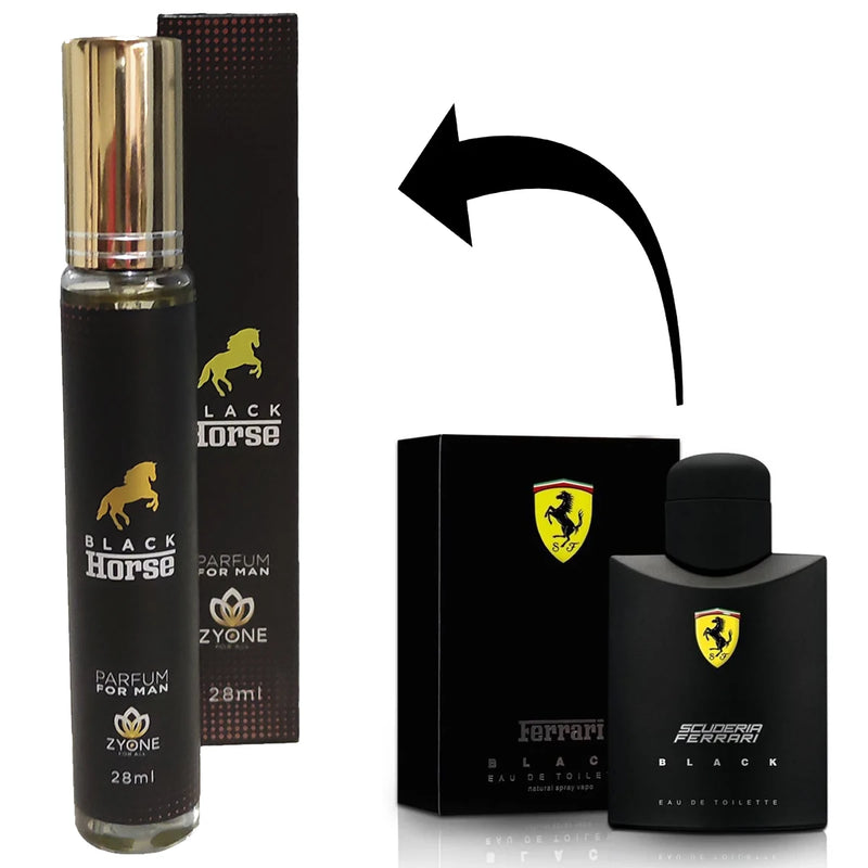 Perfume Masculino Zyone Black Horse 28ML Alta Fixação Eau de Parfum Importado Envio Nacional