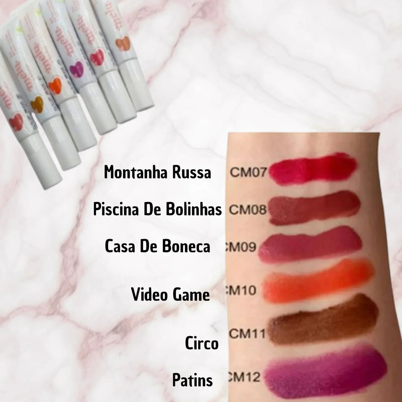 Batom E Blush 2 Em 1 Melu By Ruby Rose Com Ácido Hialurônico Funcional 2 Produtos  em 1
