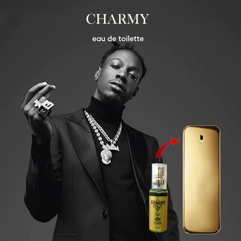 Perfume Masculino Zyone Charmy 15ML Eau de Parfum Edp Pocket de Bolso Para Viagem