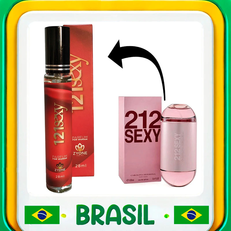 Perfume Feminino Zyone 121 Sexy 28 ML Eau de Parfum EDP Alta Fixação Fragrância Importada - Envio do Brasil