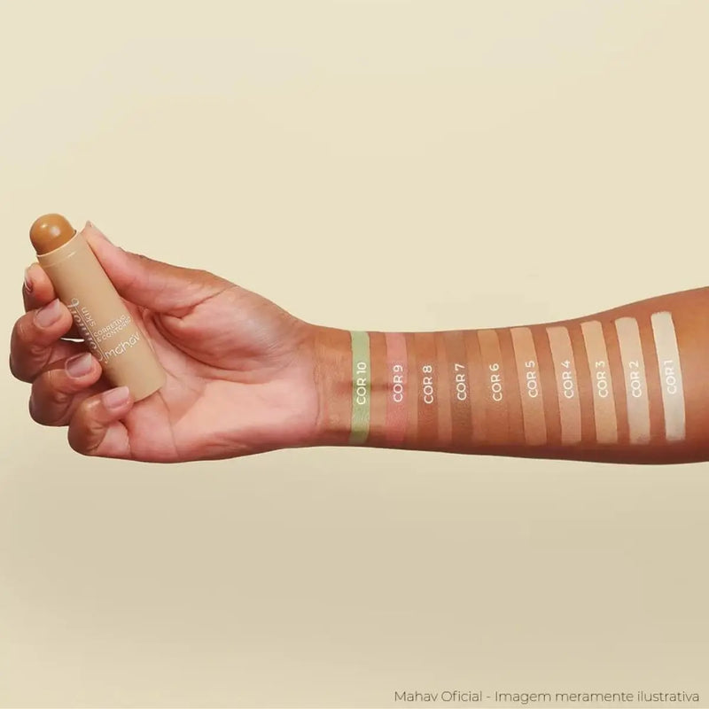 Corretivo e Contorno Cremoso em Stick Bastão Comfort Skin Mahav 6,5g
