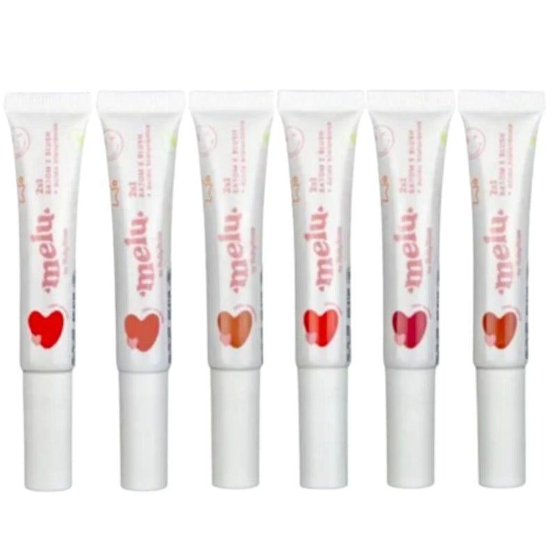 Batom E Blush 2 Em 1 Melu By Ruby Rose Com Ácido Hialurônico Funcional 2 Produtos  em 1