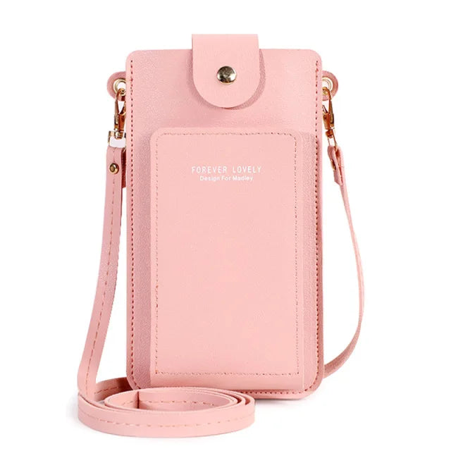Bolsa feminina pequena de ombro crossbody, couro pu, bolsa de bolso para celular, bolsa para cartão, carteira, bolsa carteiro