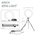 LED Fotografia e Vídeo Painel de Luz, 6 ", Filtros RGB, Iluminação, Photo Studio, Lâmpada Kit para Shoot, Live Streaming, Ring Light, Tripé