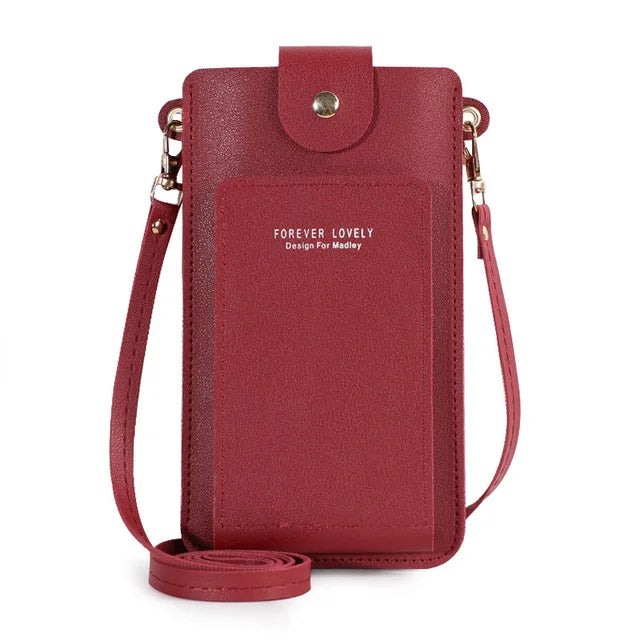 Bolsa feminina pequena de ombro crossbody, couro pu, bolsa de bolso para celular, bolsa para cartão, carteira, bolsa carteiro