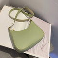 Bolsa de axilas de couro PU feminina, bolsa Hobos retrô, monocromática, casual, moda, nova, 2022