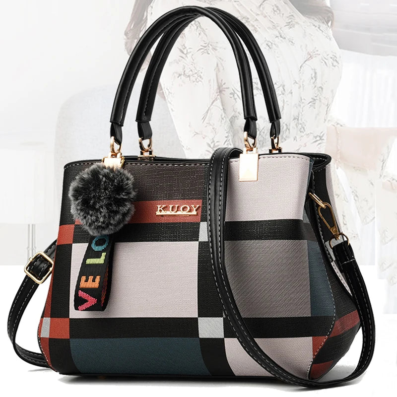 Yogodlns nova bolsa de luxo feminina costura selvagem mensageiro sacos designer marca xadrez bolsa ombro feminino senhoras totes
