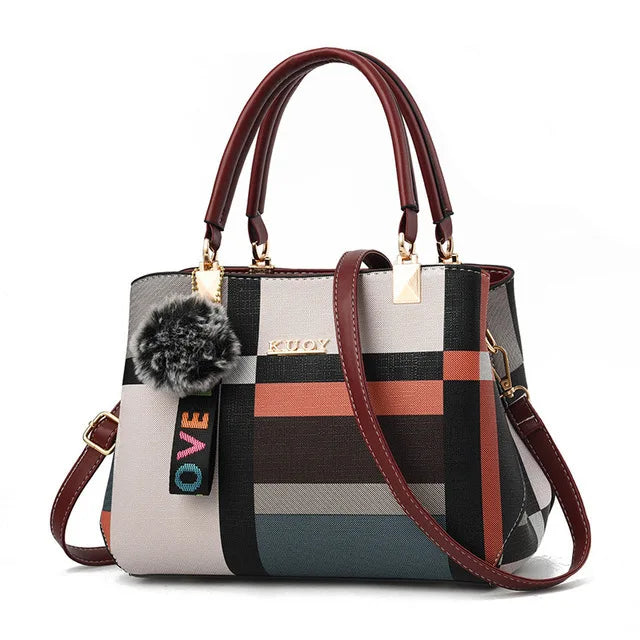 Yogodlns nova bolsa de luxo feminina costura selvagem mensageiro sacos designer marca xadrez bolsa ombro feminino senhoras totes