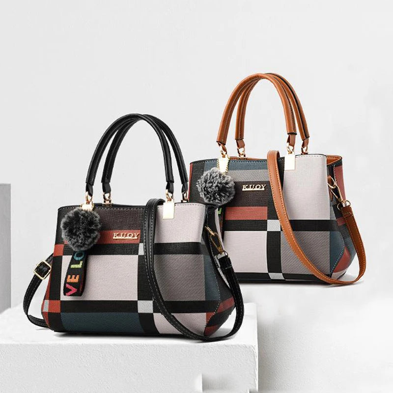 Yogodlns nova bolsa de luxo feminina costura selvagem mensageiro sacos designer marca xadrez bolsa ombro feminino senhoras totes