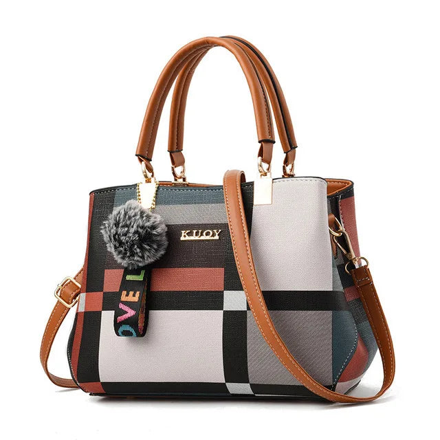 Yogodlns nova bolsa de luxo feminina costura selvagem mensageiro sacos designer marca xadrez bolsa ombro feminino senhoras totes