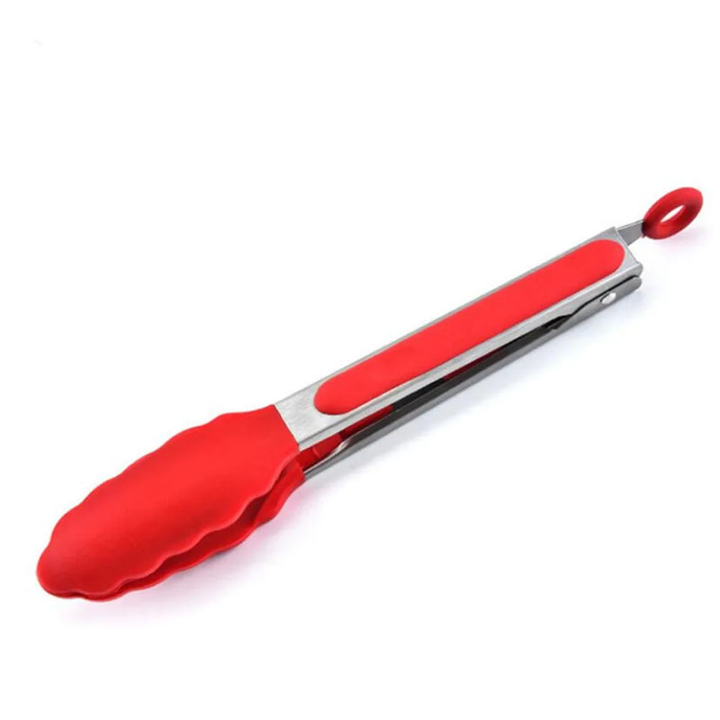 1pc/2 pçs cozinha tong & escova de óleo panelas utensílios de grau alimentício silicone cozinhar tong braçadeira cozinha casa salada servindo ferramenta para churrasco