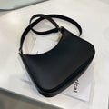 Bolsa de axilas de couro PU feminina, bolsa Hobos retrô, monocromática, casual, moda, nova, 2022