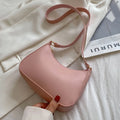 Bolsa de axilas de couro PU feminina, bolsa Hobos retrô, monocromática, casual, moda, nova, 2022