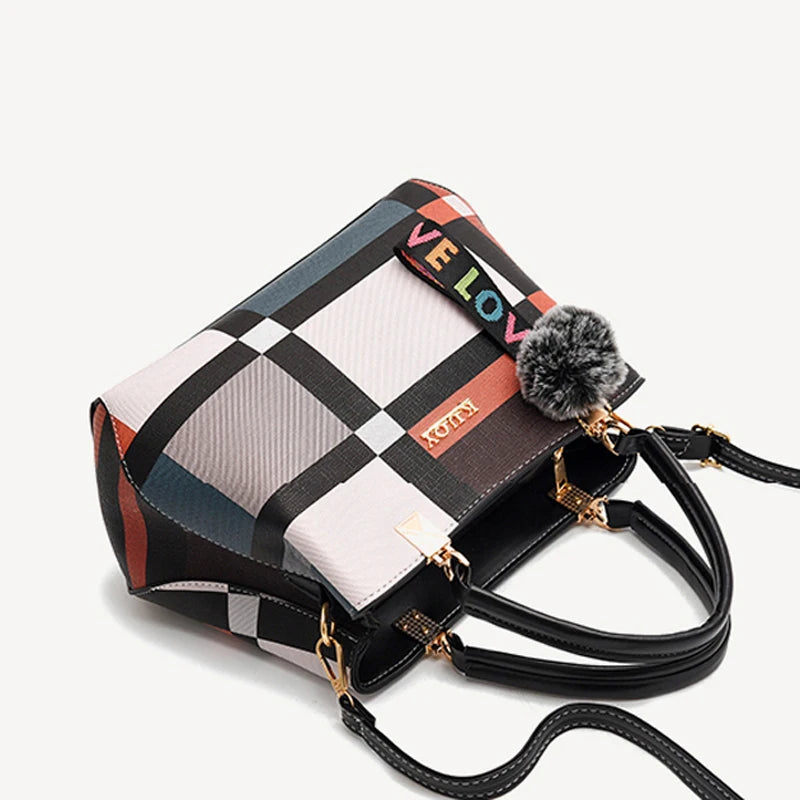 Yogodlns nova bolsa de luxo feminina costura selvagem mensageiro sacos designer marca xadrez bolsa ombro feminino senhoras totes