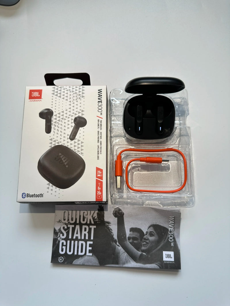 Original JBL Wave 300TWS True Wireless Bluetooth Headphones Stereo Music Gaming Sports Earbud Bass Sound Earphone With Mic
