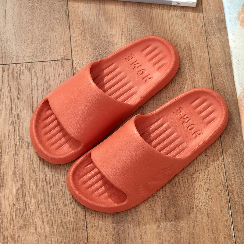 Chinelos de banheiro para homens mulheres eva chinelos de fundo macio slides interiores sandálias planas verão ao ar livre sapatos de praia homem flip flops