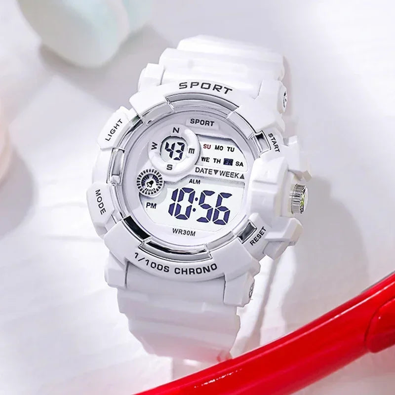 Yikaze moda esportes relógios das mulheres dos homens relógio digital à prova dwaterproof água luminosa despertador relógio de pulso eletrônico para crianças
