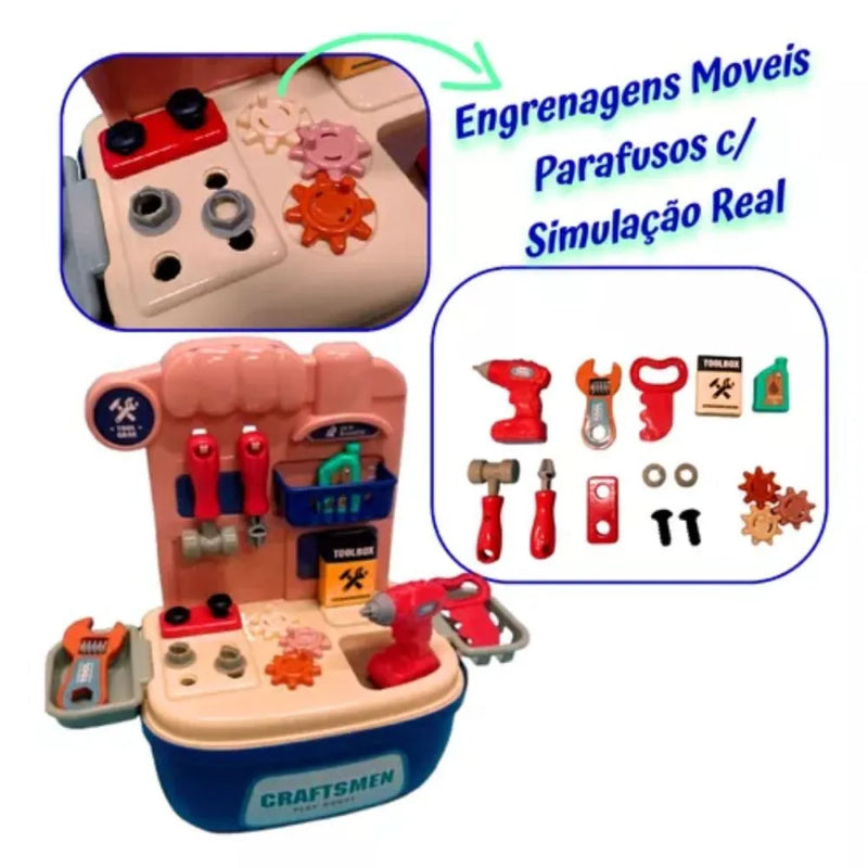 Brinquedo Infantil Maleta de Ferramentas - 24 Peças