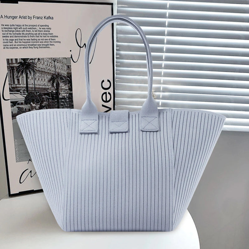 Bolsa tote feminina preta personalizada, bolsa de estudante universitário, grande capacidade, verde, gola branca, bolsa de ombro cinza