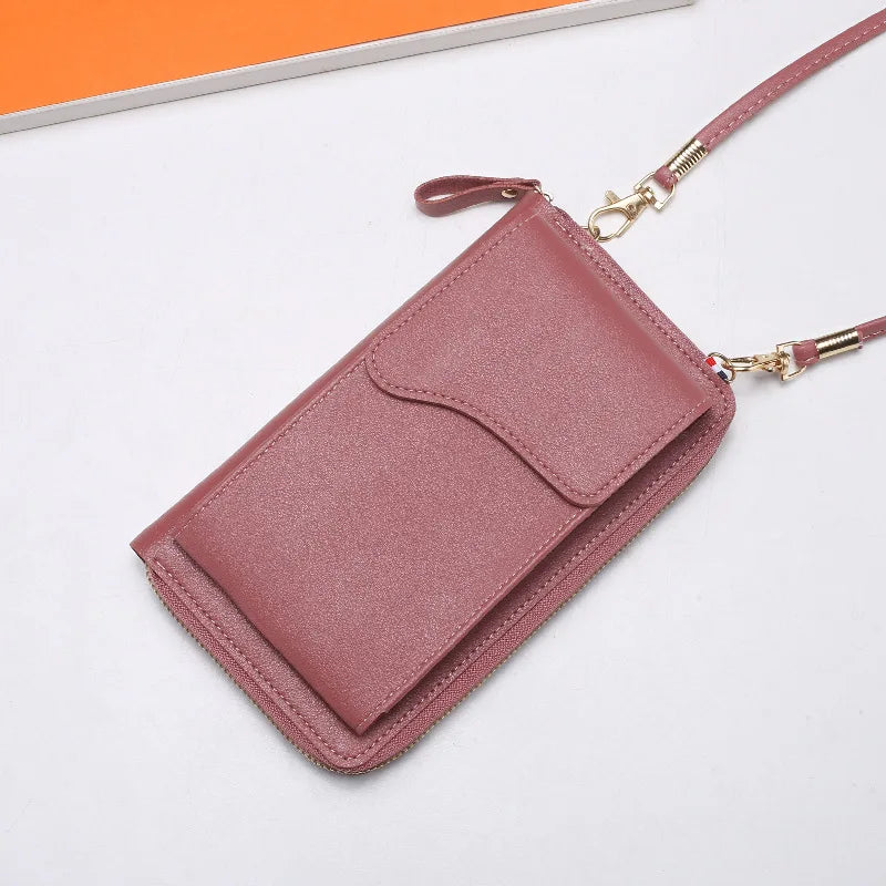 Bolsa feminina pequena de ombro crossbody, couro pu, bolsa de bolso para celular, bolsa para cartão, carteira, bolsa carteiro