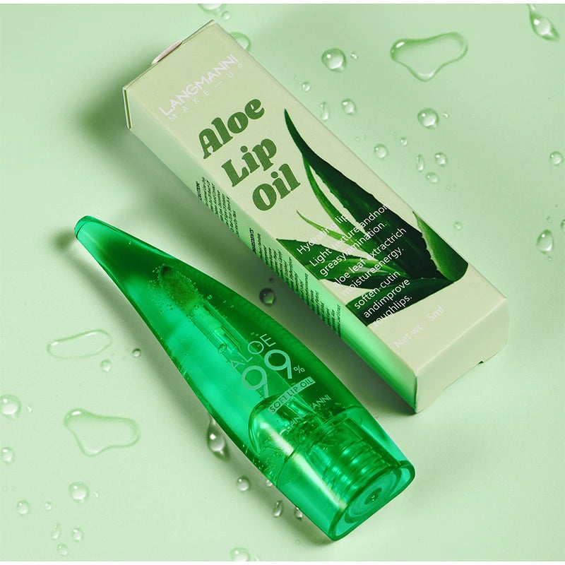 Brilho Labial Hidratante de Longa Duração, Batom Gel Mudando a Cor, Esmalte, Hidratante, Alto Brilho, Óleo Leve, Aloe, Maquiagem Labial