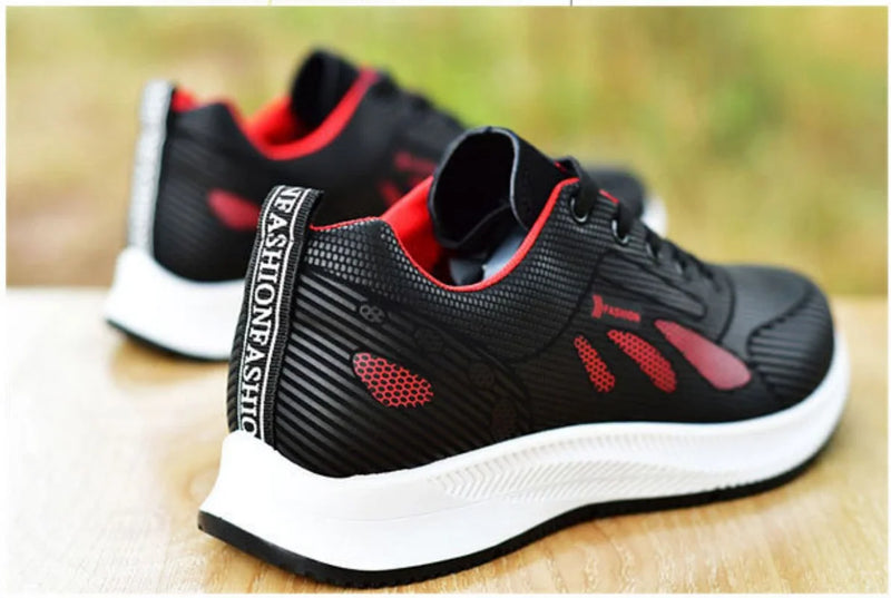 Calçado de couro antiderrapante masculino, tênis de caminhada casual, tênis de corrida na moda, que combina com tudo, novo, verão 2024