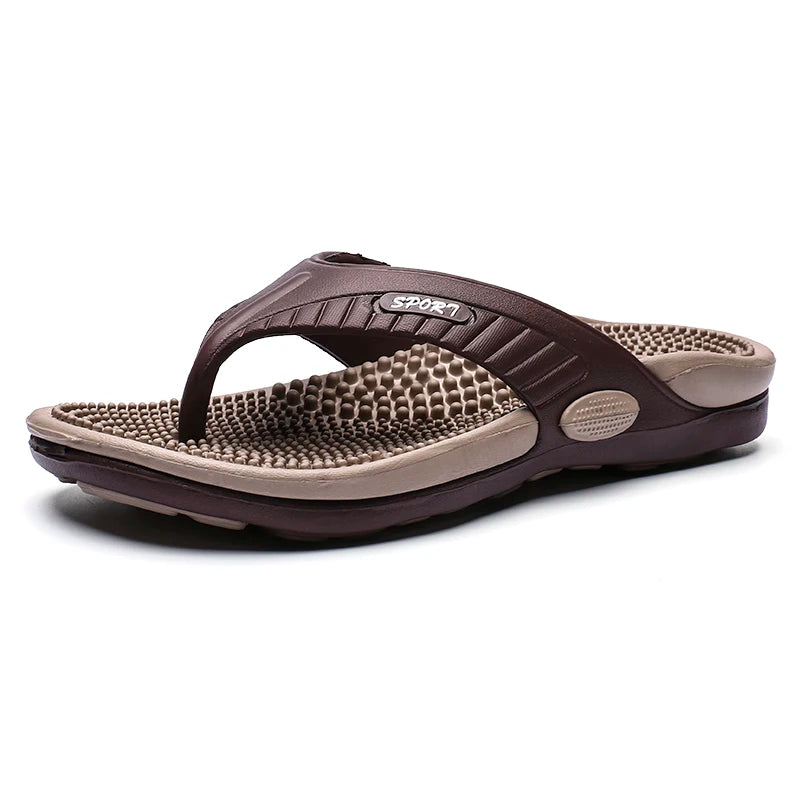 Chinelos de praia chinelos de verão homens sandálias de massagem confortáveis sapatos casuais 2022 moda masculina flip flops calçados de venda quente