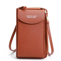 Bolsa feminina pequena de ombro crossbody, couro pu, bolsa de bolso para celular, bolsa para cartão, carteira, bolsa carteiro