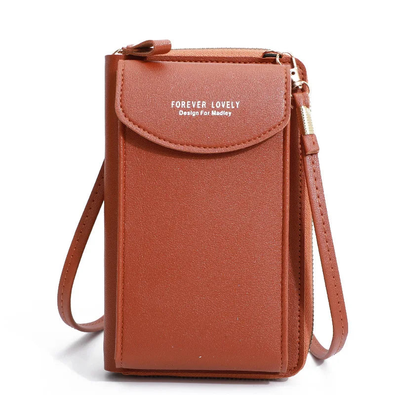 Bolsa feminina pequena de ombro crossbody, couro pu, bolsa de bolso para celular, bolsa para cartão, carteira, bolsa carteiro