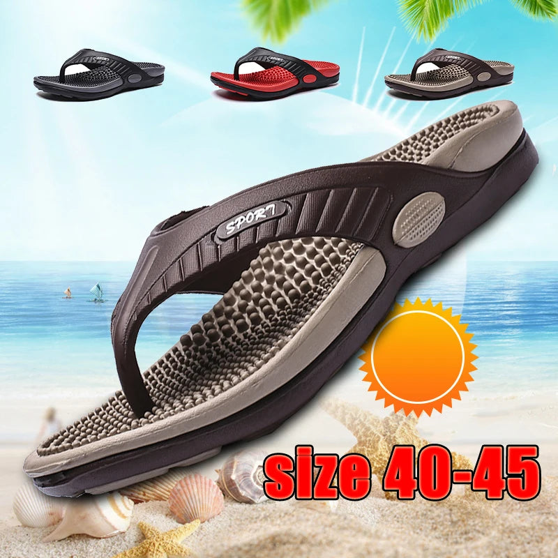 Chinelos de praia chinelos de verão homens sandálias de massagem confortáveis sapatos casuais 2022 moda masculina flip flops calçados de venda quente