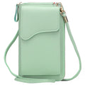 Bolsa feminina pequena de ombro crossbody, couro pu, bolsa de bolso para celular, bolsa para cartão, carteira, bolsa carteiro