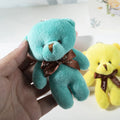 Nova cor urso de pelúcia bonecas 12cm animais de pelúcia macios urso brinquedo de pelúcia pendente bonito menina chaveiro casamento crianças presentes de festa