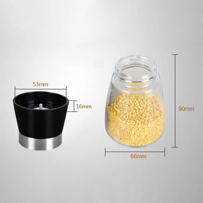 Sal portátil e pimenta moedor garrafa, tempero jar, titular do recipiente, utensílios de cozinha, cozinha