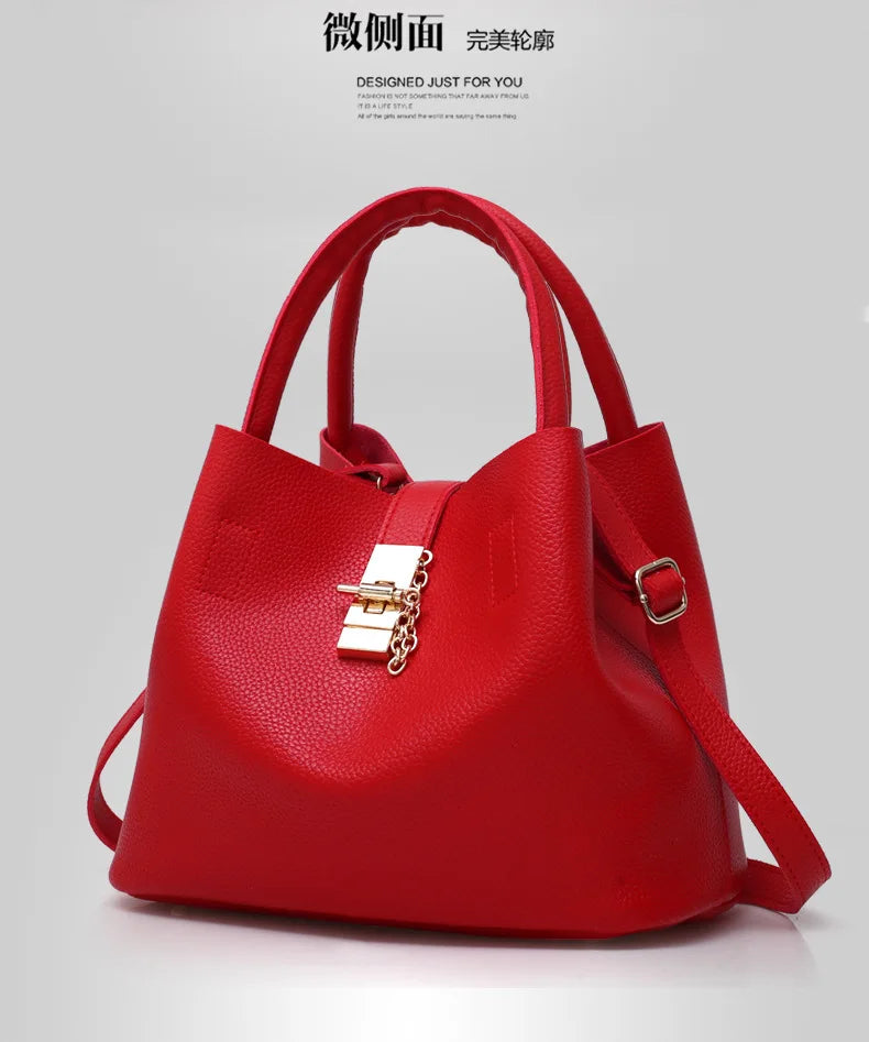Mulher bolsa de ombro grande capacidade bolsa para mulheres crossbody saco lichia padrão pu portátil balde saco senhoras mensageiro sacos