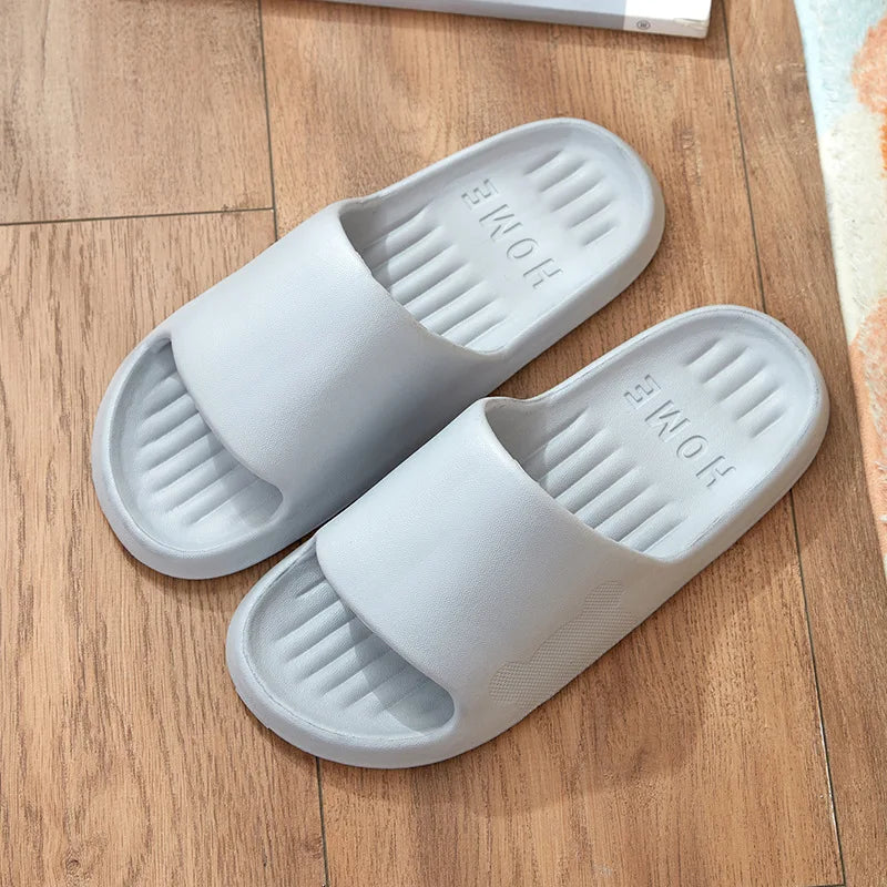 Chinelos de banheiro para homens mulheres eva chinelos de fundo macio slides interiores sandálias planas verão ao ar livre sapatos de praia homem flip flops