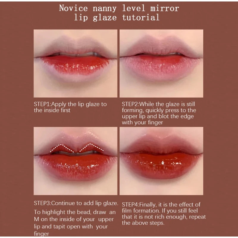 Natural Jelly Lip Gloss Batom Líquido, Hidratante, Fácil Halo-tingimento, Esmalte Impermeável, Não é fácil de tirar, Maquiagem