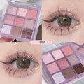 9 cores glitter neve princesa paleta de sombra sonho menina perolado sombra de olho rosa marrom nude luz maquiagem destaques olhos