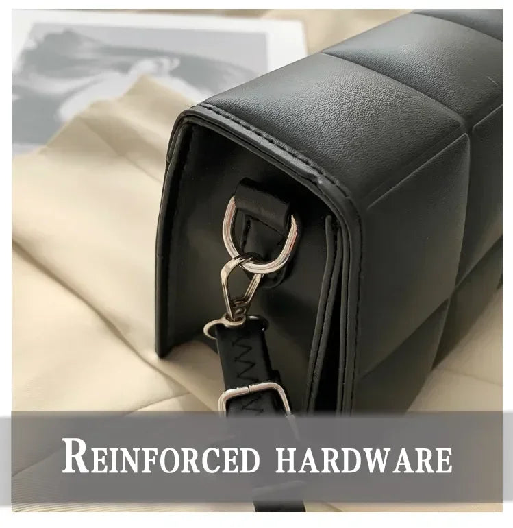 Bolsa de ombro de couro PU de grande capacidade para mulheres, impermeável, clássica, simplicidade, senso de design, bolsa tiracolo feminina, tendência da moda