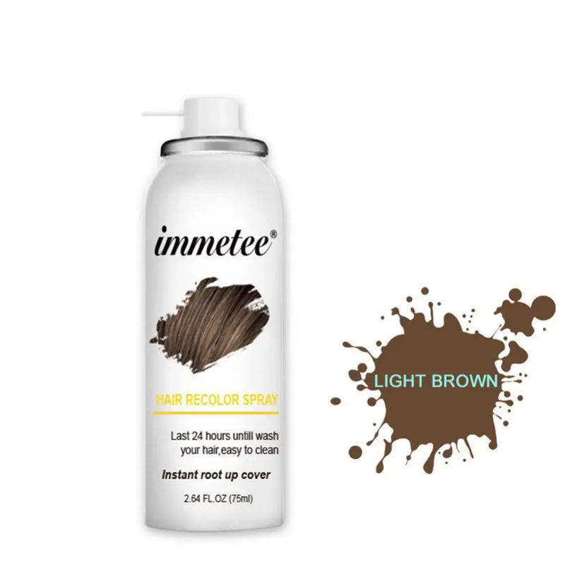 Spray de Tingimento Temporário para Cabelo, Capa Natural, Cabelo Branco, Durável, Efeito Instantâneo, Ferramenta de Cabeleireiro, 75ml