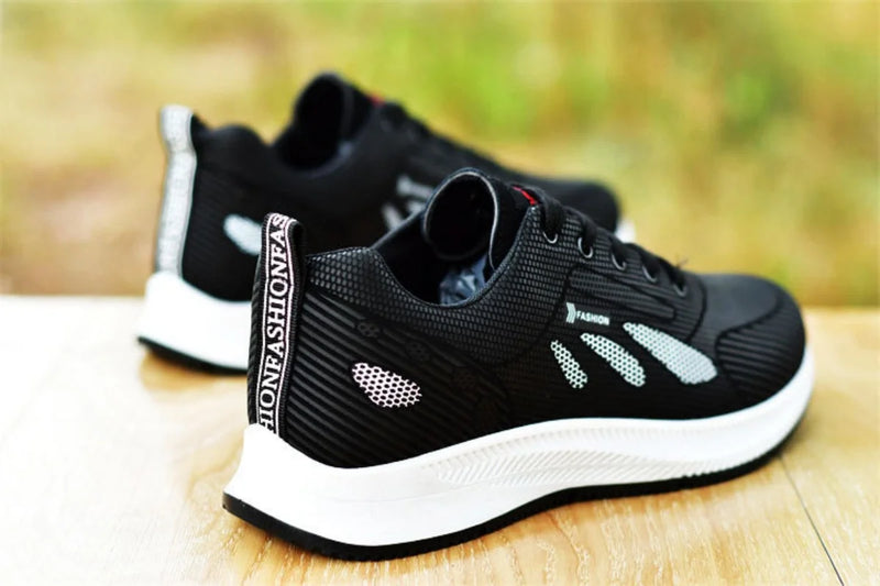 Calçado de couro antiderrapante masculino, tênis de caminhada casual, tênis de corrida na moda, que combina com tudo, novo, verão 2024