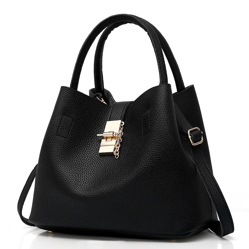Mulher bolsa de ombro grande capacidade bolsa para mulheres crossbody saco lichia padrão pu portátil balde saco senhoras mensageiro sacos