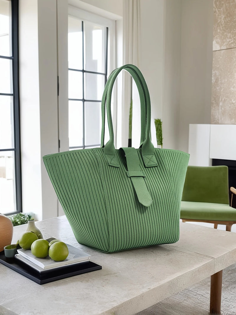 Bolsa tote feminina preta personalizada, bolsa de estudante universitário, grande capacidade, verde, gola branca, bolsa de ombro cinza