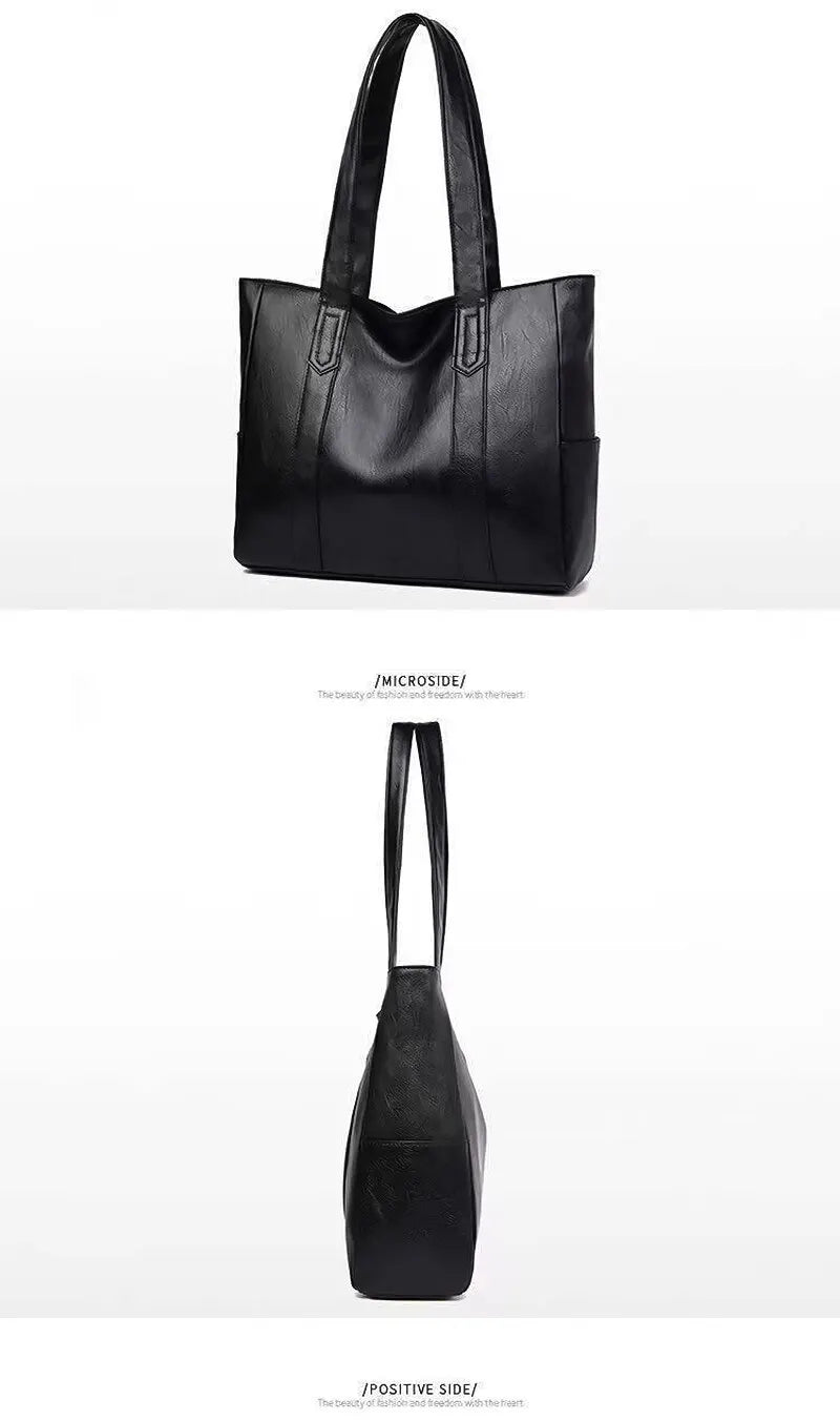 Bolsa tote vintage de grande capacidade, bolsa de ombro vegana retrô, bolsa casual feminina para deslocamento