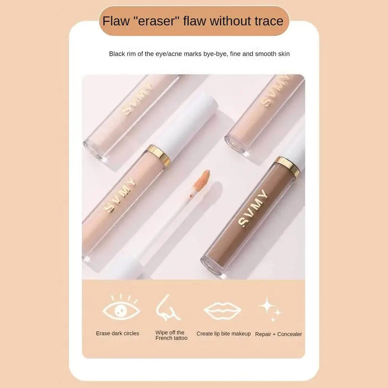 Creme corretivo líquido impermeável, maquiagem leve, tampa hidratante, manchas de acne, círculos escuros Foundation, cosméticos, 4 cores