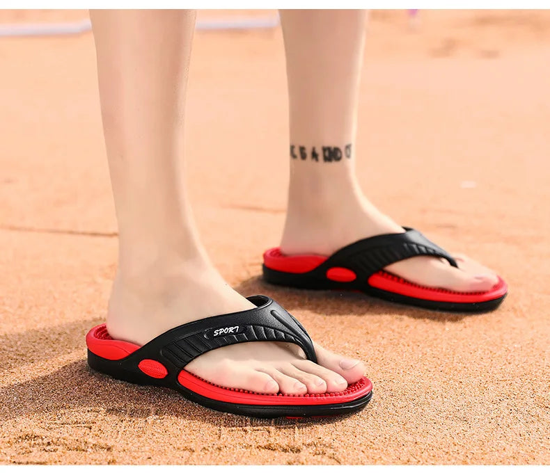 Chinelos de praia chinelos de verão homens sandálias de massagem confortáveis sapatos casuais 2022 moda masculina flip flops calçados de venda quente