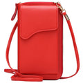 Bolsa feminina pequena de ombro crossbody, couro pu, bolsa de bolso para celular, bolsa para cartão, carteira, bolsa carteiro