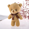 Nova cor urso de pelúcia bonecas 12cm animais de pelúcia macios urso brinquedo de pelúcia pendente bonito menina chaveiro casamento crianças presentes de festa